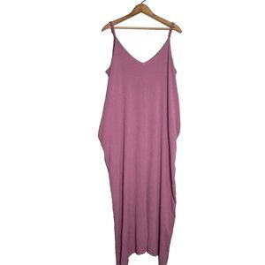 Love Stitch  Orchid Mila Cocoon Maxi Dress w/ Pockets Slouchy 1X/2X Laganlook